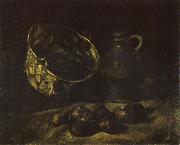 Vincent Van Gogh Still life with Copper Kettle,Jar and Potatoes (nn040 oil painting artist